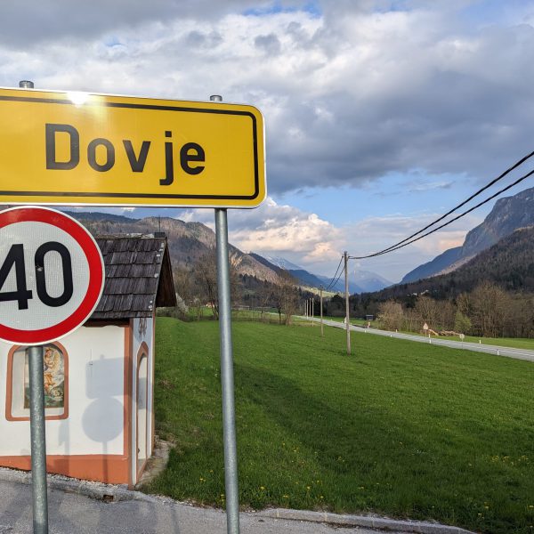 The village of Dovje in Slovenia