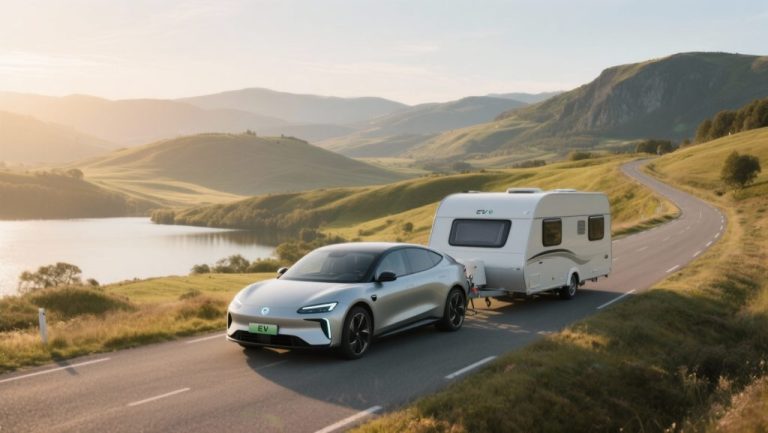 EV with caravan or trailer
