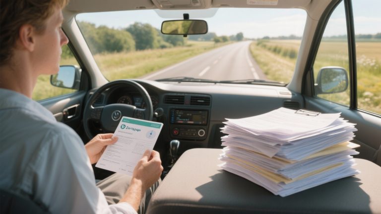 Bringing medical documents and health insurance card on a driving holiday
