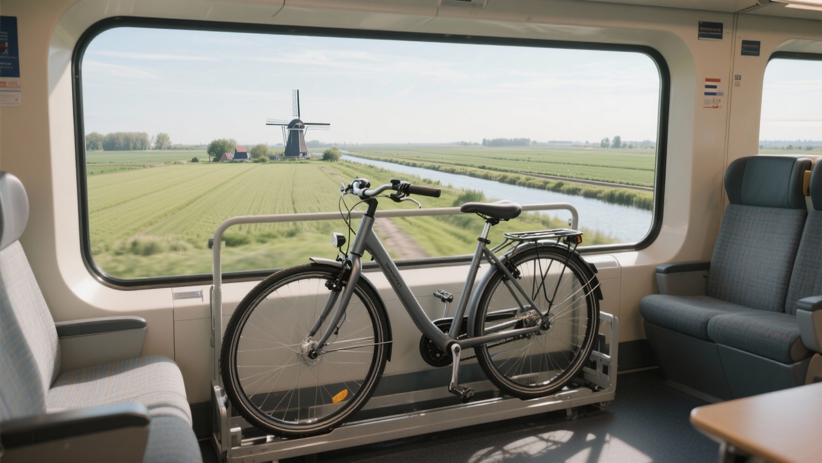 Bicycle on the train in the Netherlands