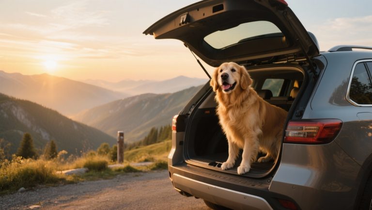 Car holiday with dog