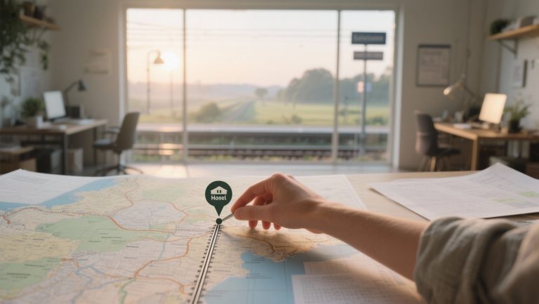 Finding hostels along train routes