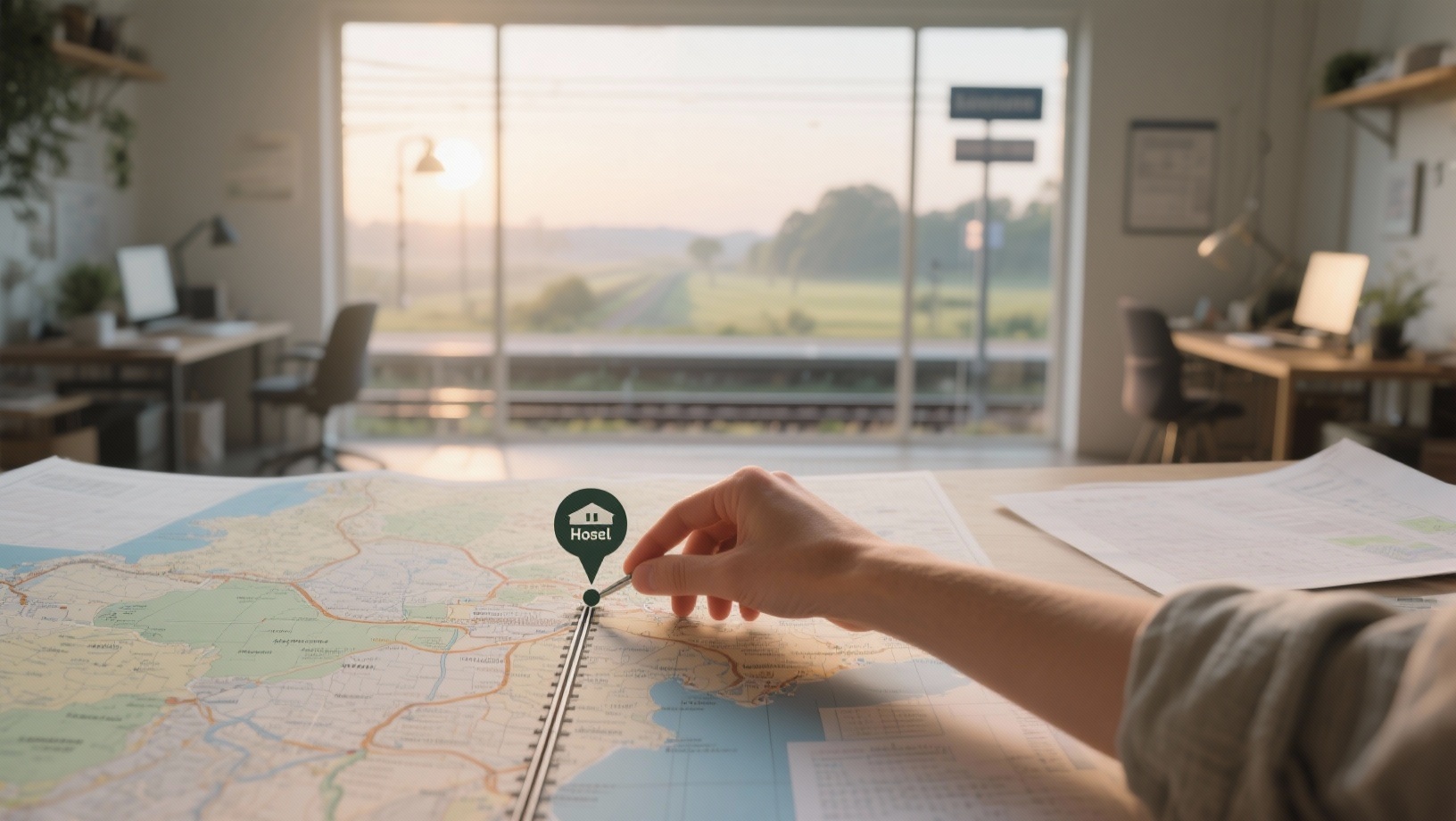 Finding hostels along train routes