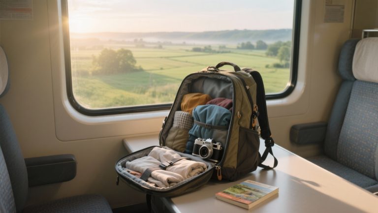 Packing list essentials for train backpacking
