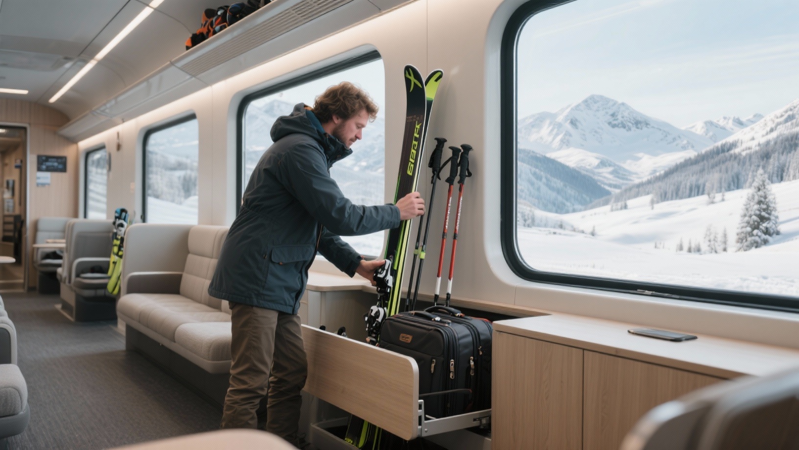 Luggage rules and ski transport on winter sports trains
