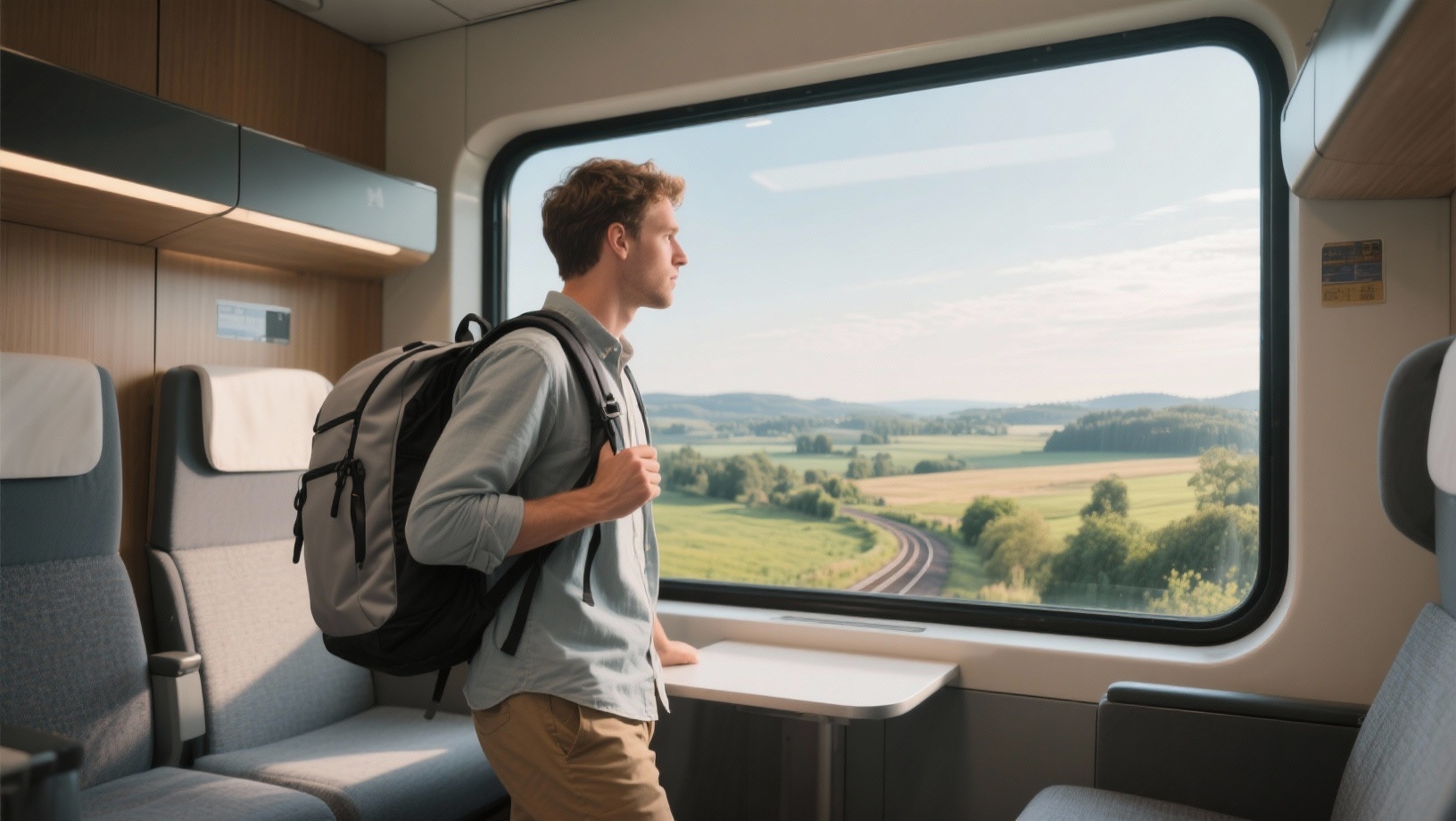Packing and carrying a backpack on train journeys