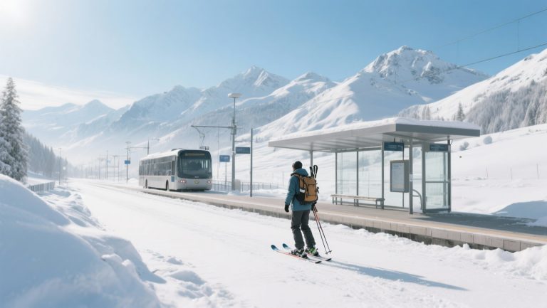 Last-mile transfers from train station to ski resort