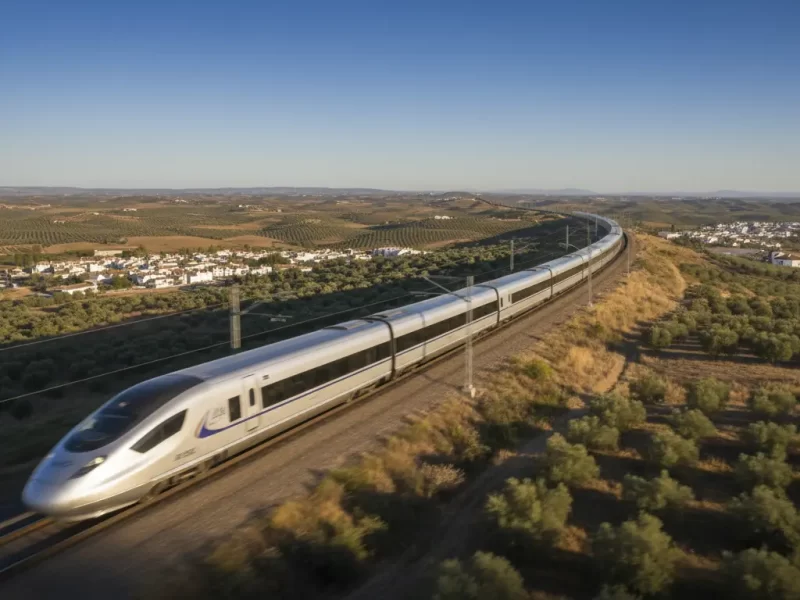 Een moderne hogesnelheidstrein