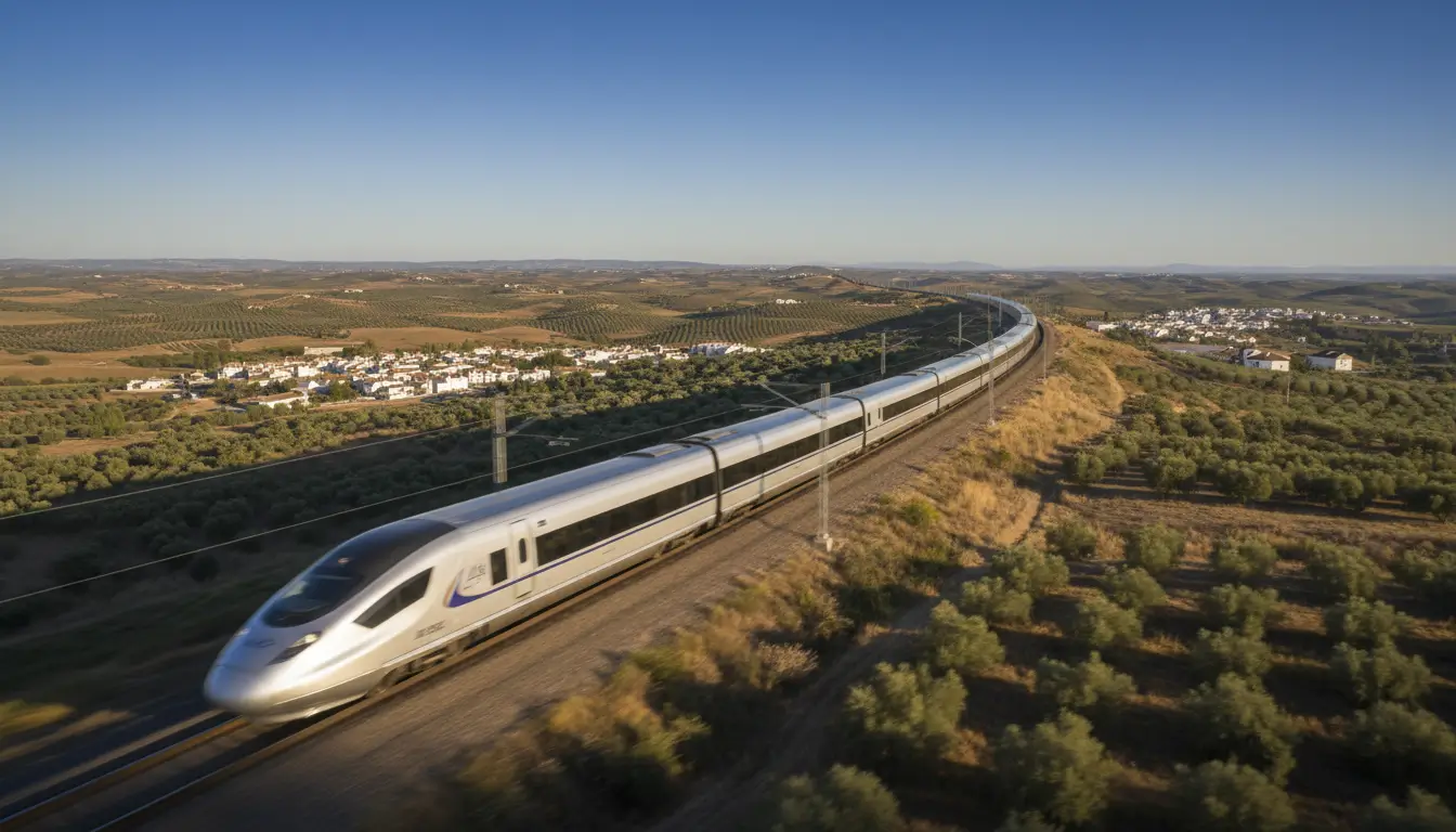 Een moderne hogesnelheidstrein