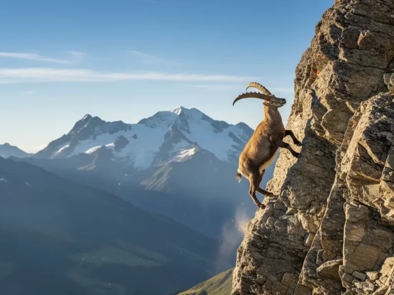 Een behendige steenbok