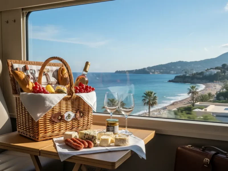 Een picknickmand met lokale lekkernijen