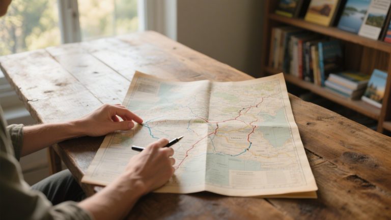 Road trip planning: daily stages and stops