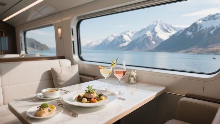 Meals and drinks on board panorama trains