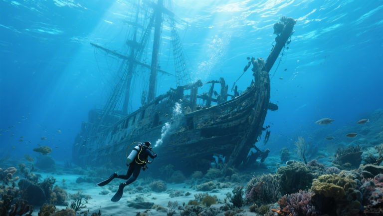 Diving to shipwrecks