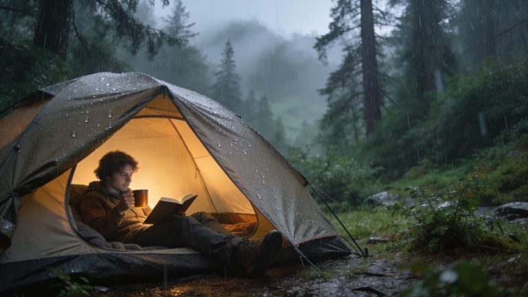 Comfortable camping in rain and wet weather