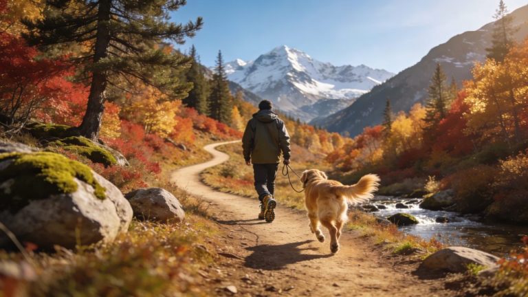 Walking with your dog on holiday routes