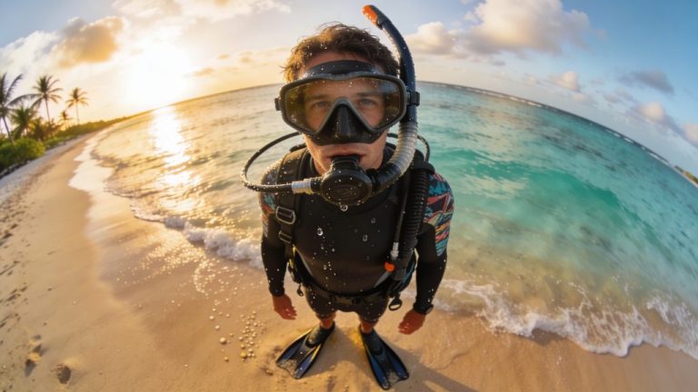 Shore diving from the beach at your own pace