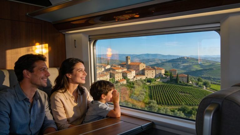 Travelling through Italy by train with your family