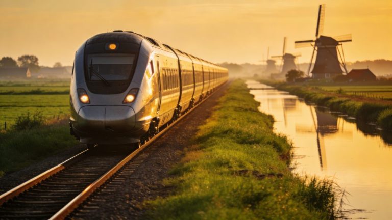 Train routes through beautiful Dutch landscapes