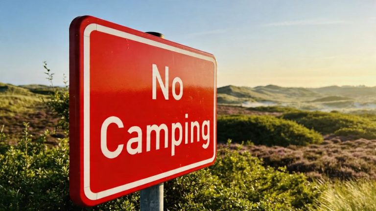 Wild camping in the Netherlands is strictly prohibited