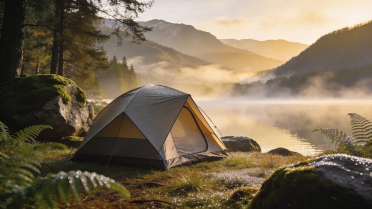Small-scale camping discovering the silence