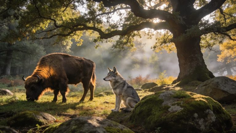 Spotting European bison and wolves in Poland