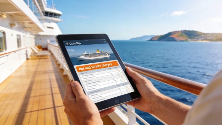 Tips and service charges by cruise line