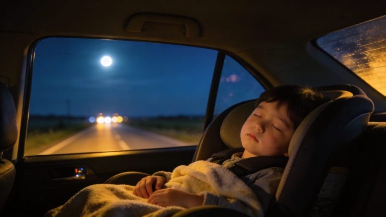 Driving at night with children saves traffic jams and stress