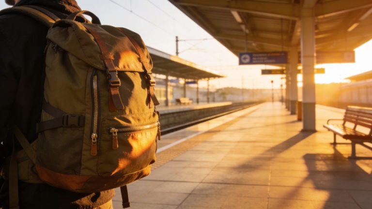 First time travelling by train with a backpack in 7 steps