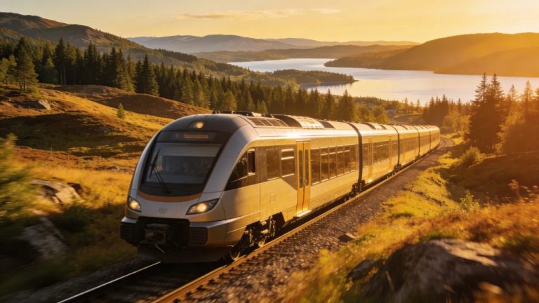 Train travel through Scandinavia and the role of the season