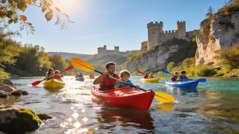 Kayaking on the Dordogne for beginners and families