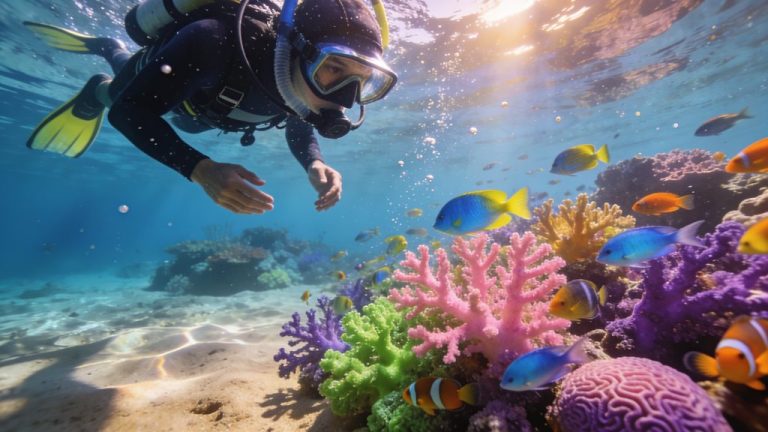 Which animals can you see where when diving