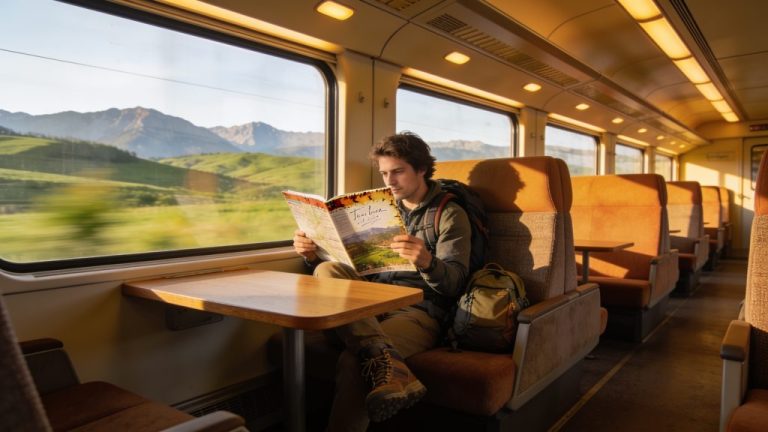 Making long train journeys as a backpacker more entertaining
